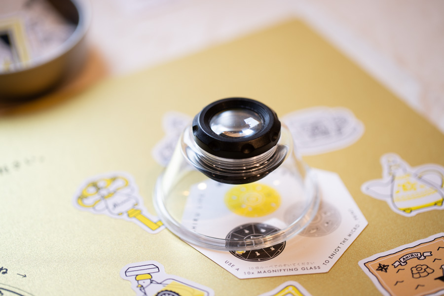 ルーペで覗きます