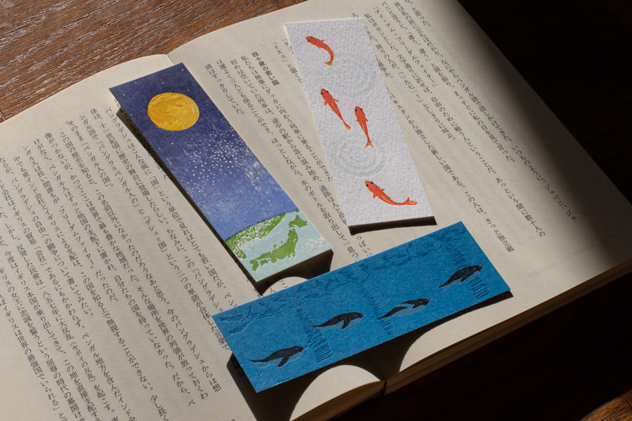 活版印刷による多色刷りの栞